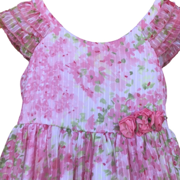 Girls Spring Floral Party Dress. Size 6 - Picture 2 of 5